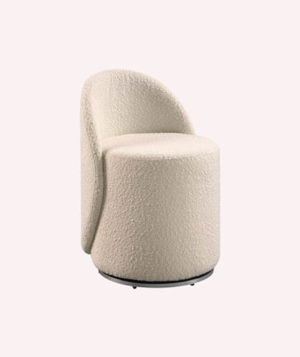 Swivel barrel vanity chair